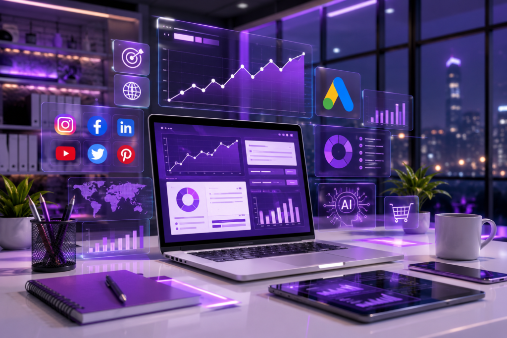 Digital Marketing Agency in Yamunanagar offering SEO, website development, Google Ads, social media marketing and branding services by RiseWeb
